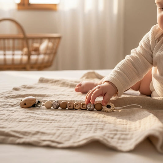 Attache-tétine pétale